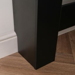 OHS Wood Effect Radiator Cover Sideboard Shelf in Black - Size: Small - thumbnail 5