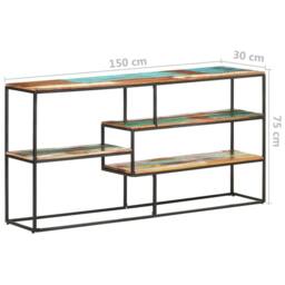 Berkfield Home Sideboard 150x30x75 cm Solid Reclaimed Wood - Size: 150 x 30 x 75 cm - thumbnail 6