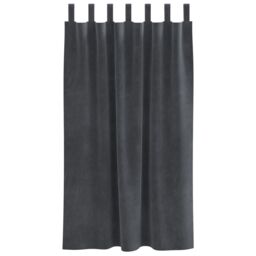 Berkfield Home Blackout Curtains with Hanging Loops 2 pcs Light Grey Velvet - thumbnail 3