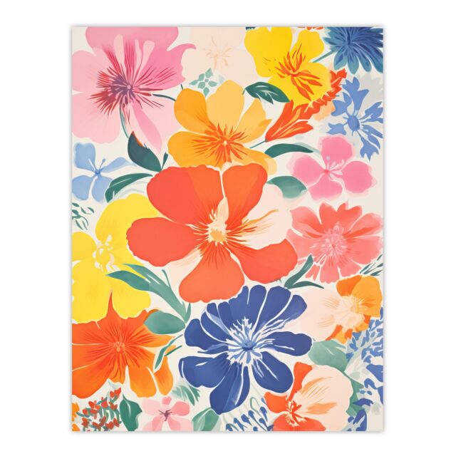 Artery8 Blooming Marvelous By Sofia Francis Geranium Flowers Artwork Colourful Bright & Happy Painting Unframed Wall Art Print Poster Home Decor - image 1
