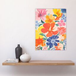 Artery8 Blooming Marvelous By Sofia Francis Geranium Flowers Artwork Colourful Bright & Happy Painting Unframed Wall Art Print Poster Home Decor - thumbnail 4