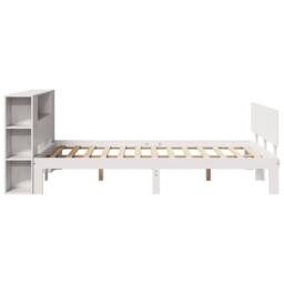Berkfield Home Decorative Bookcase Bed without Mattress White 140x200cm Solid Wo - Size: 140x200 cm - thumbnail 5