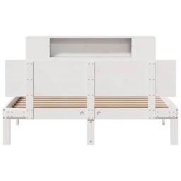 Berkfield Home Decorative Bookcase Bed without Mattress White 140x200cm Solid Wo - Size: 140x200 cm - thumbnail 4