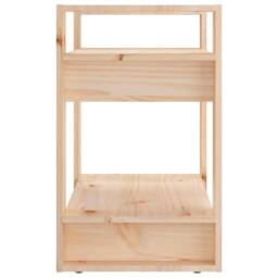 Berkfield Home Book Cabinet/Room Divider 60x35x57 cm Solid Wood Pine in Light Tan - Size: 60 x 35 x 57 cm - thumbnail 4