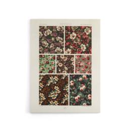 "Artery8 Pink Green Floral Patterns Racinet Vintage Canvas Wall Art - Size: W18"" x H24""" - thumbnail 1