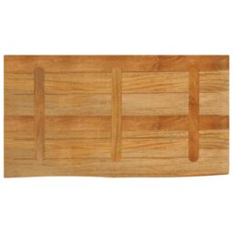 Berkfield Home Table Top Live Edge 100x60x2.5 cm Solid Wood Mango in Brown - thumbnail 5
