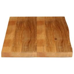 Berkfield Home Table Top Live Edge 100x60x2.5 cm Solid Wood Mango in Brown - thumbnail 4