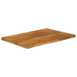 Berkfield Home Table Top Live Edge 100x60x2.5 cm Solid Wood Mango in Brown - thumbnail 2