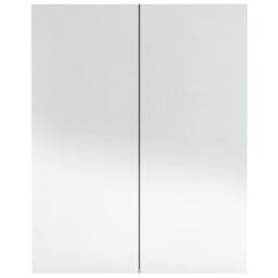 Berkfield Home Bathroom Mirror Cabinet 60x15x75 cm MDF Anthracite in Black - Size: 60 x 15 x 75 cm - thumbnail 5