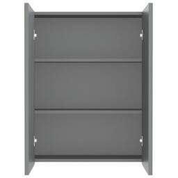Berkfield Home Bathroom Mirror Cabinet 60x15x75 cm MDF Anthracite in Black - Size: 60 x 15 x 75 cm - thumbnail 3