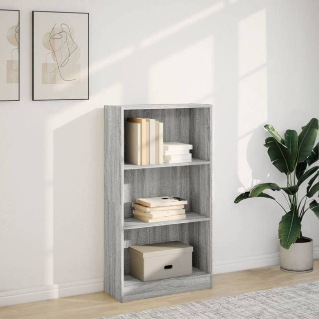 Berkfield Home Decorative Bookcase Grey Sonoma 60x24x109 cm Engineered Wood - Size: 60 x 24 x 109 cm - image 1