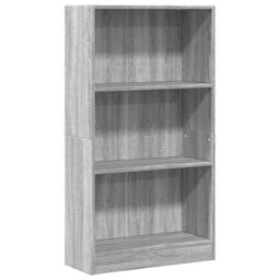 Berkfield Home Decorative Bookcase Grey Sonoma 60x24x109 cm Engineered Wood - Size: 60 x 24 x 109 cm - thumbnail 3
