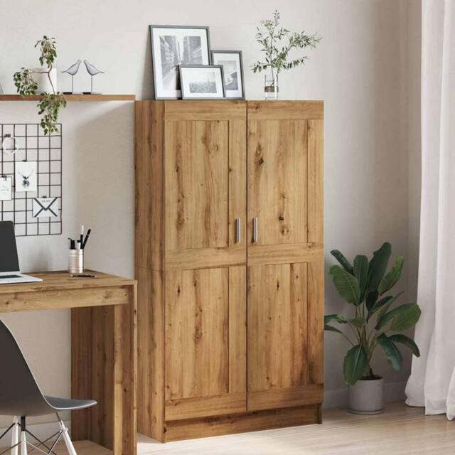 Berkfield Home Elegant Book Cabinet Artisan Oak 82.5x30.5x150 cm Engineered Wood in Brown - image 1