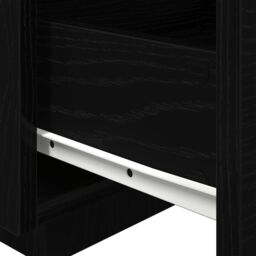 Berkfield Home Bedside Cabinet with LED Lights Black Oak 40x39x37 cm - Size: 40 x 39 x 37 cm - thumbnail 9