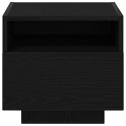 Berkfield Home Bedside Cabinet with LED Lights Black Oak 40x39x37 cm - Size: 40 x 39 x 37 cm - thumbnail 6