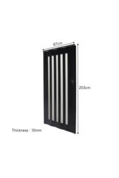 Living and Home PVC Accordion Folding Door in Black - thumbnail 6
