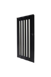 Living and Home PVC Accordion Folding Door in Black - thumbnail 4