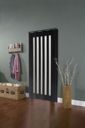 Living and Home PVC Accordion Folding Door in Black - thumbnail 2