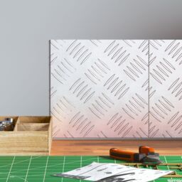 Berkfield Home Aluminium Checker Plates 2 pcs Anti-Slip 20x20 cm in Grey - Size: Medium - thumbnail 2