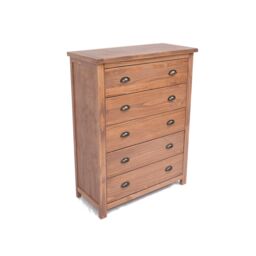Cabinet Bits Padua 5 Drawer Chest of Drawers Brass Cup Handle in Brown - thumbnail 3