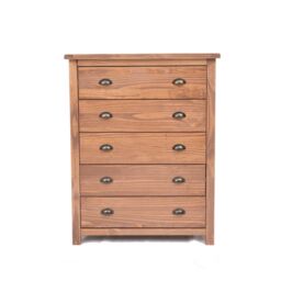 Cabinet Bits Padua 5 Drawer Chest of Drawers Brass Cup Handle in Brown - thumbnail 1