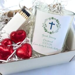 Aye Do Gifts Personalised Christening Candle Gift Set in White - thumbnail 1