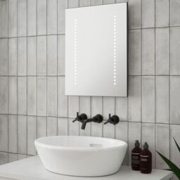 Loops 390 x 500mm IP44 LED Bathroom Mirror - Tunable White - Demister & Shaver Socket - thumbnail 2