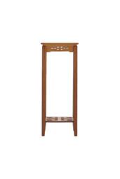 Garden Sanctuary 2-Tier Bamboo Plant Stand Classic Chinese Style Flower Stand in Brown - thumbnail 3