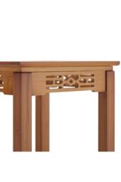 Garden Sanctuary 2-Tier Bamboo Plant Stand Classic Chinese Style Flower Stand in Brown - thumbnail 5