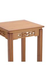 Garden Sanctuary 2-Tier Bamboo Plant Stand Classic Chinese Style Flower Stand in Brown - thumbnail 9