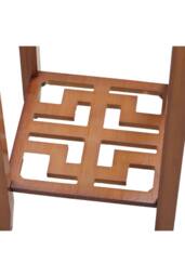 Garden Sanctuary 2-Tier Bamboo Plant Stand Classic Chinese Style Flower Stand in Brown - thumbnail 8