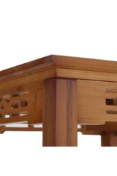 Garden Sanctuary 2-Tier Bamboo Plant Stand Classic Chinese Style Flower Stand in Brown - thumbnail 6