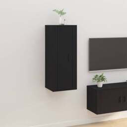 Berkfield Home Wall Mounted TV Cabinet Black 40x34, 5x100 cm - thumbnail 2