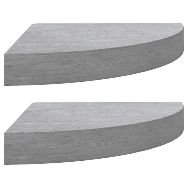 Berkfield Home Wall Corner Shelves 2 pcs Concrete Grey 35x35x3.8 cm MDF - image 1
