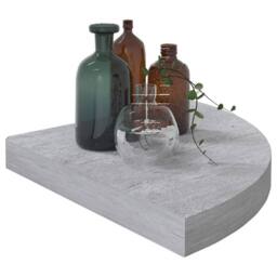 Berkfield Home Wall Corner Shelves 2 pcs Concrete Grey 35x35x3.8 cm MDF - thumbnail 3