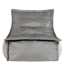 icon Dolce Lounger Bean Bag Ochre Yellow Velvet Bean Bag Chair in Charcoal - thumbnail 4
