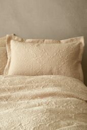 Pineapple Elephant 'Casablanca' Pinsonic Pillowsham Pair in Natural - thumbnail 1
