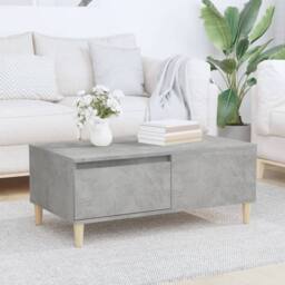 Berkfield Home Coffee Table Concrete Grey 90x50x36.5 cm Engineered Wood - thumbnail 2