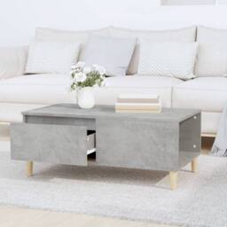Berkfield Home Coffee Table Concrete Grey 90x50x36.5 cm Engineered Wood - thumbnail 3