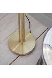 Netlighting Dimple Complete Floor Lamp Satin Brass Plate Champagne Lustre Glass in Gold - thumbnail 6