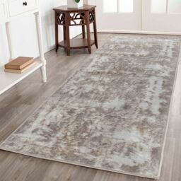 Desire Rugs Serenity Modern Abstract Acrylic Area Rug - Contemporary Style for Living Room, Bedroom or Hallway in Stone - Size: 60 cm x 220 cm - thumbnail 7
