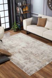 Desire Rugs Serenity Modern Abstract Acrylic Area Rug - Contemporary Style for Living Room, Bedroom or Hallway in Stone - Size: 60 cm x 220 cm - thumbnail 5