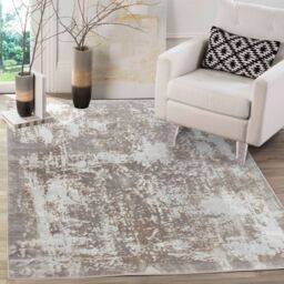 Desire Rugs Serenity Modern Abstract Acrylic Area Rug - Contemporary Style for Living Room, Bedroom or Hallway in Stone - Size: 60 cm x 220 cm - thumbnail 6