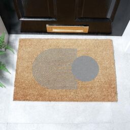 Artsy Mats Grey Abstract Sphere & Lines Doormat - Size: 40 cm x 60 cm - thumbnail 2