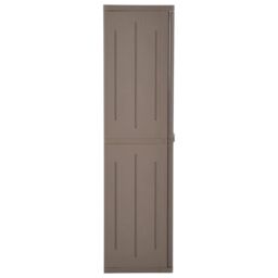 Berkfield Home Garden Storage Cabinet Brown 65x45x172 cm PP Wood Look - Size: 65 x 45 x 172 cm - thumbnail 4