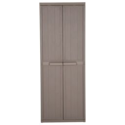 Berkfield Home Garden Storage Cabinet Brown 65x45x172 cm PP Wood Look - Size: 65 x 45 x 172 cm - thumbnail 2