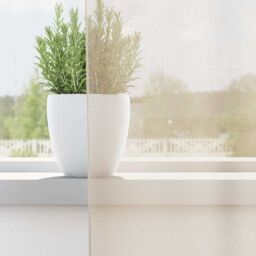 Berkfield Home Voile Curtains with Tab Top 2 pcs Cream - thumbnail 3