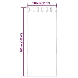 Berkfield Home Voile Curtains with Tab Top 2 pcs Cream - thumbnail 8