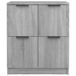 Berkfield Home Sideboards 2 pcs Grey Sonoma 60x30x70 cm Engineered Wood - Size: 60 x 30 x 70 cm - thumbnail 4