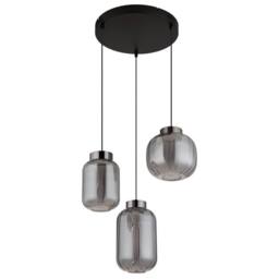Netlighting Fluoro Cluster Pendant Ceiling Light Matt Black 3x LED 3000K - thumbnail 2